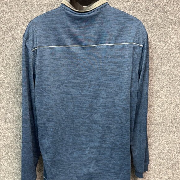 Pebble Beach Mens XL Blue Quarter-Zip Pullover Dry-Luxe Performance Long Sleeve - Picture 8 of 9